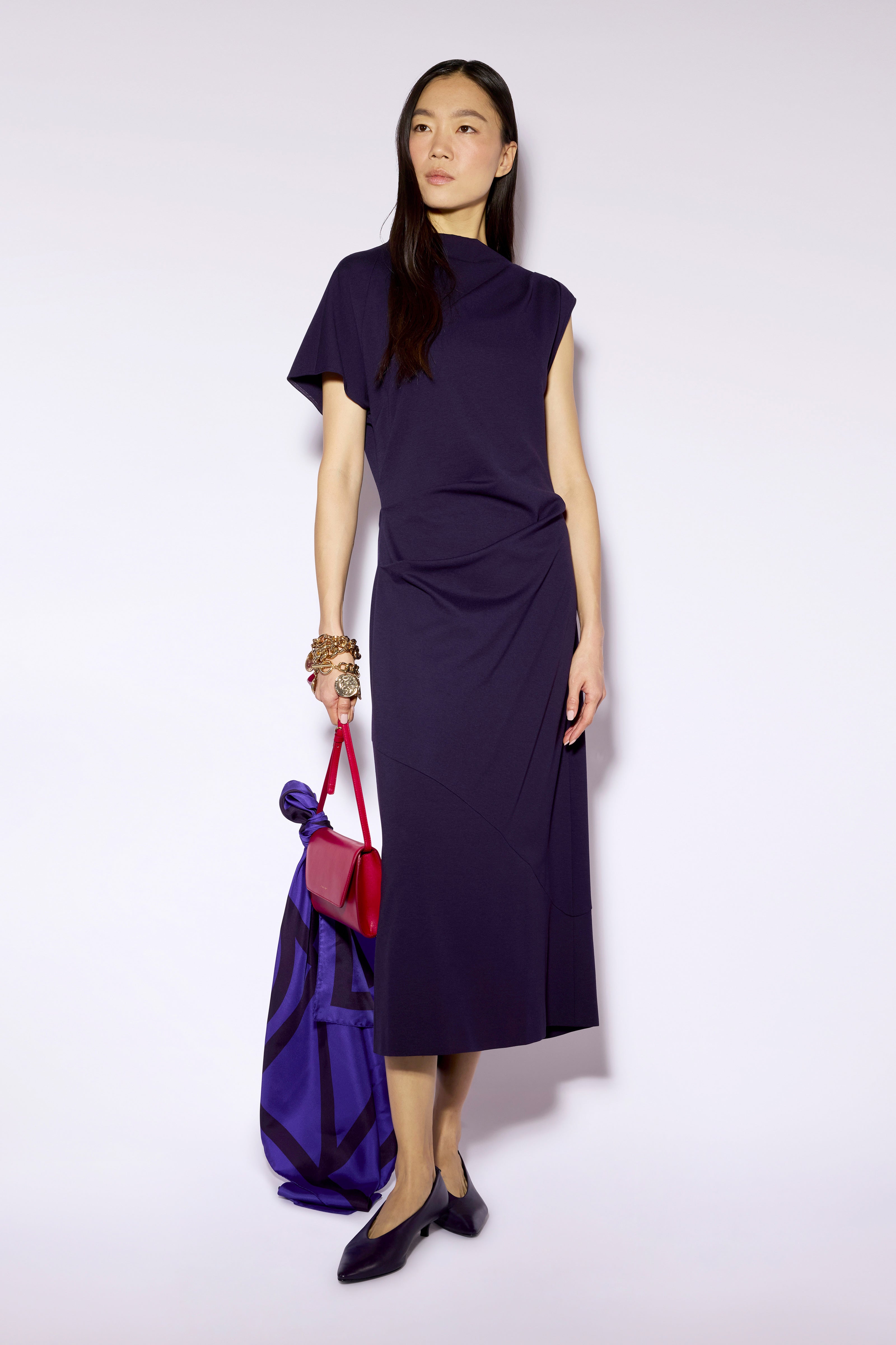 Liviana Conti Raquel robe midi myrtille