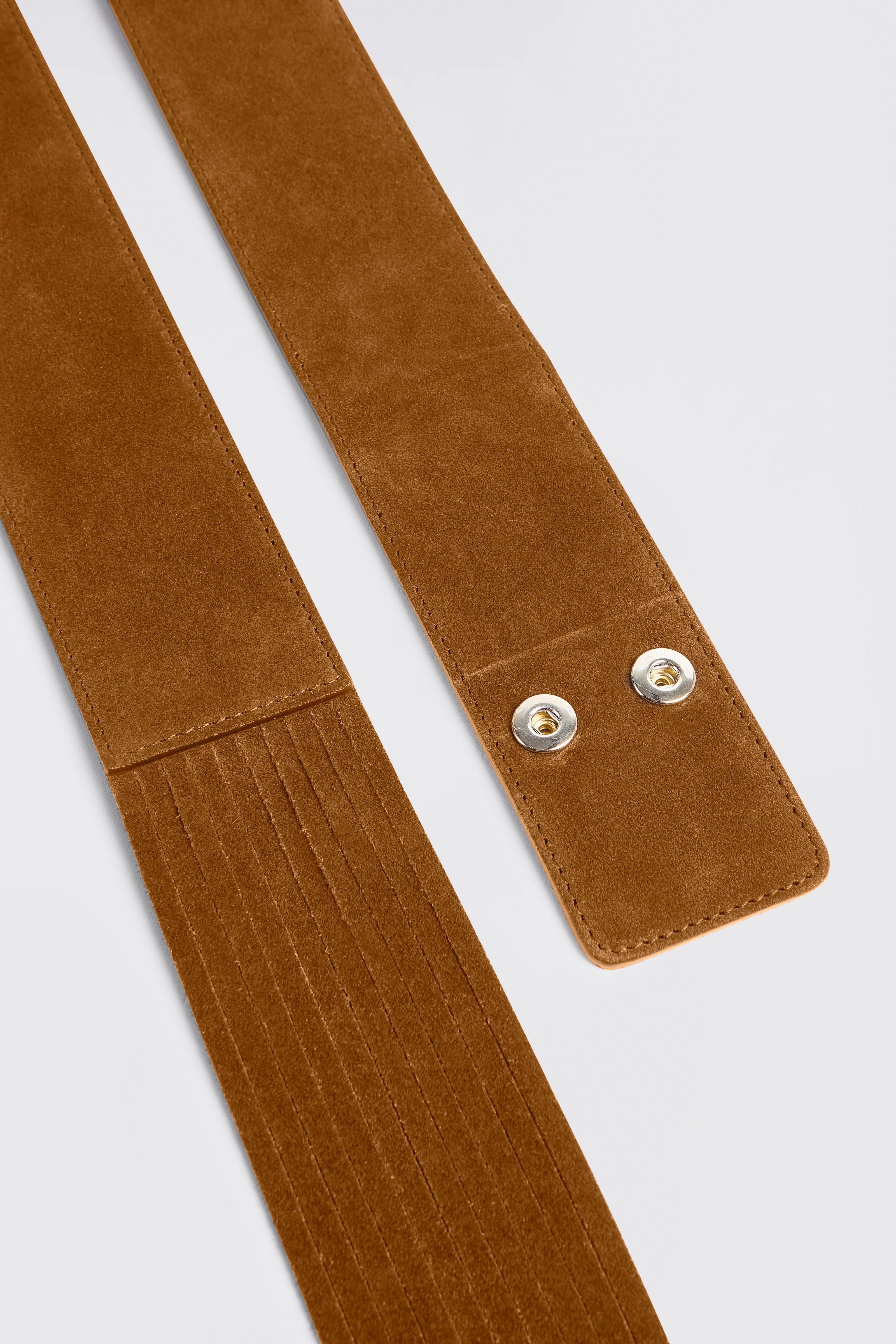 Liviana Conti Maissa ceinture cuir fondente 85 franges