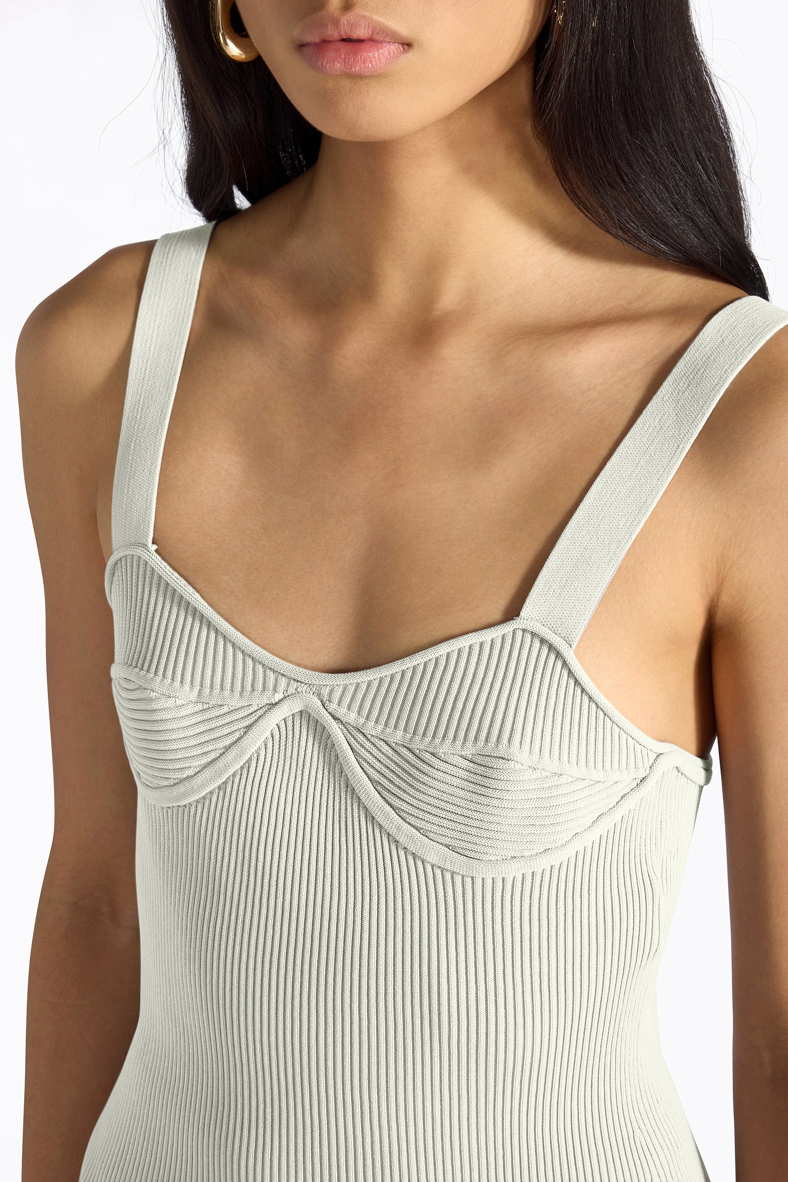 Liviana Conti Amy top femme gris perle bustier nylon