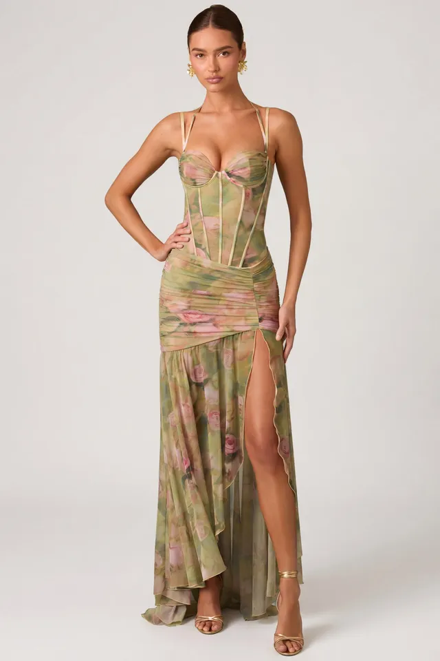 Oh Polly Dresses Haruna 13250 robe corset floral multi maxi