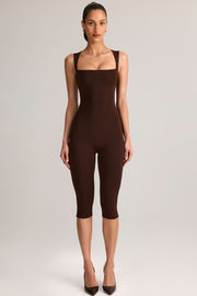 Oh Polly Luma combi capri modal marron chocolat