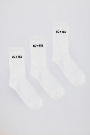 Oh Polly Bo+Tee BT1585 chaussettes lot 3 blanc coton