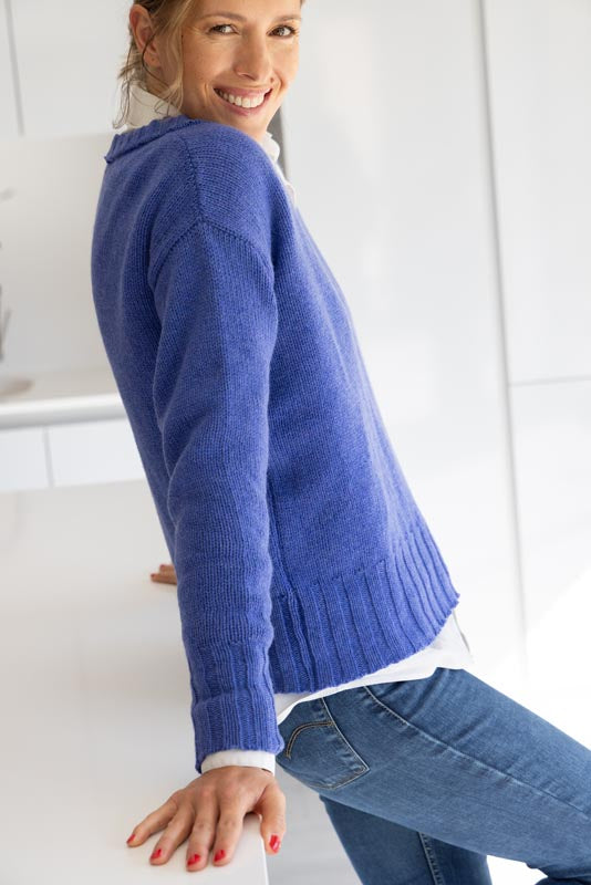 THELMA & ROSE Gabin pull col V bleu M