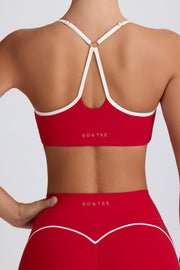 Oh Polly Bo+Tee BT2097 brassière sport rouge vif col coeur