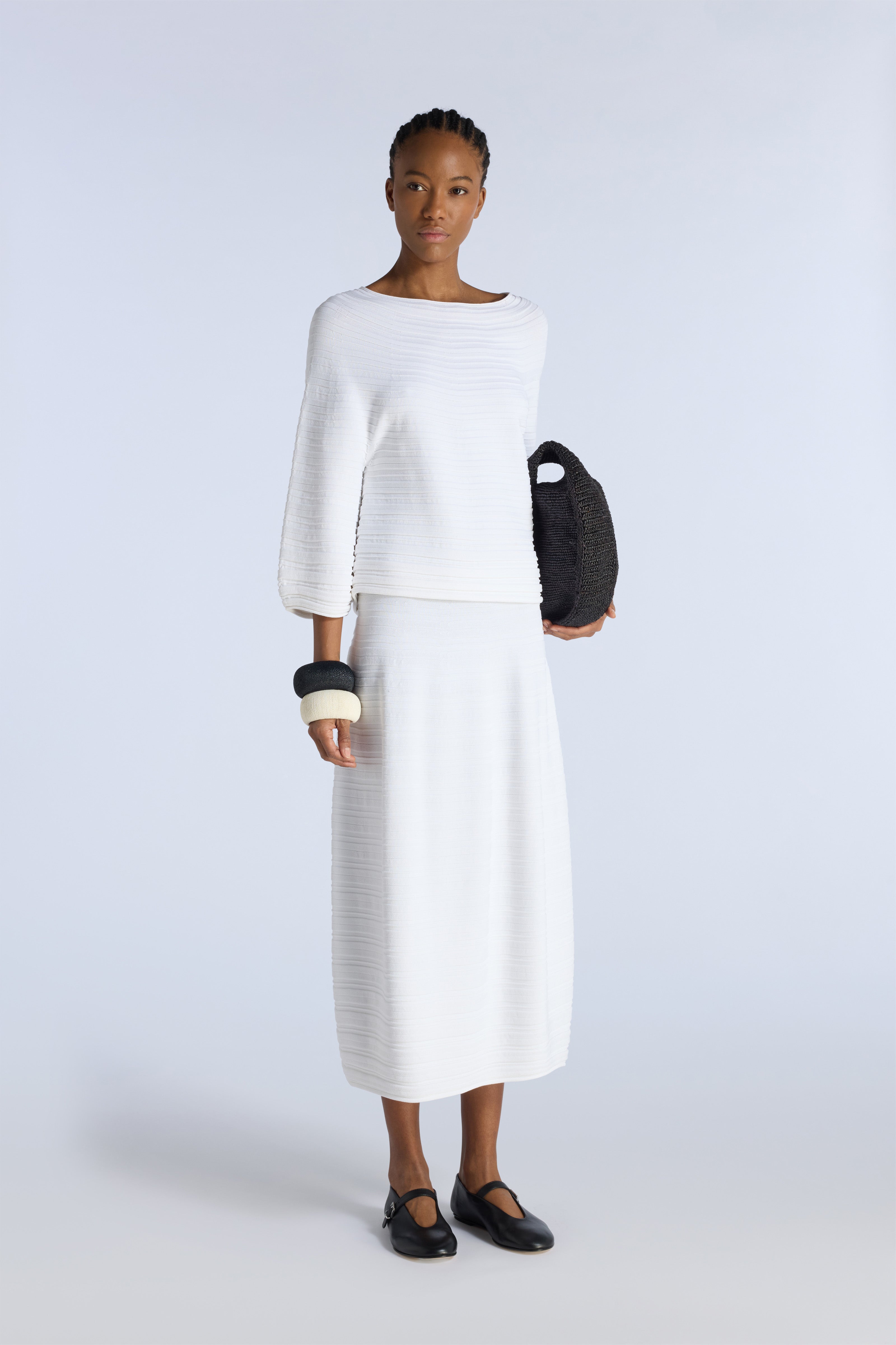 Liviana Conti Dedra jupe midi blanche viscose