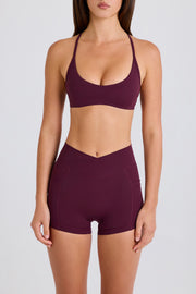 Oh Polly Bo+Tee BT0737 mini short sport bordeaux poches