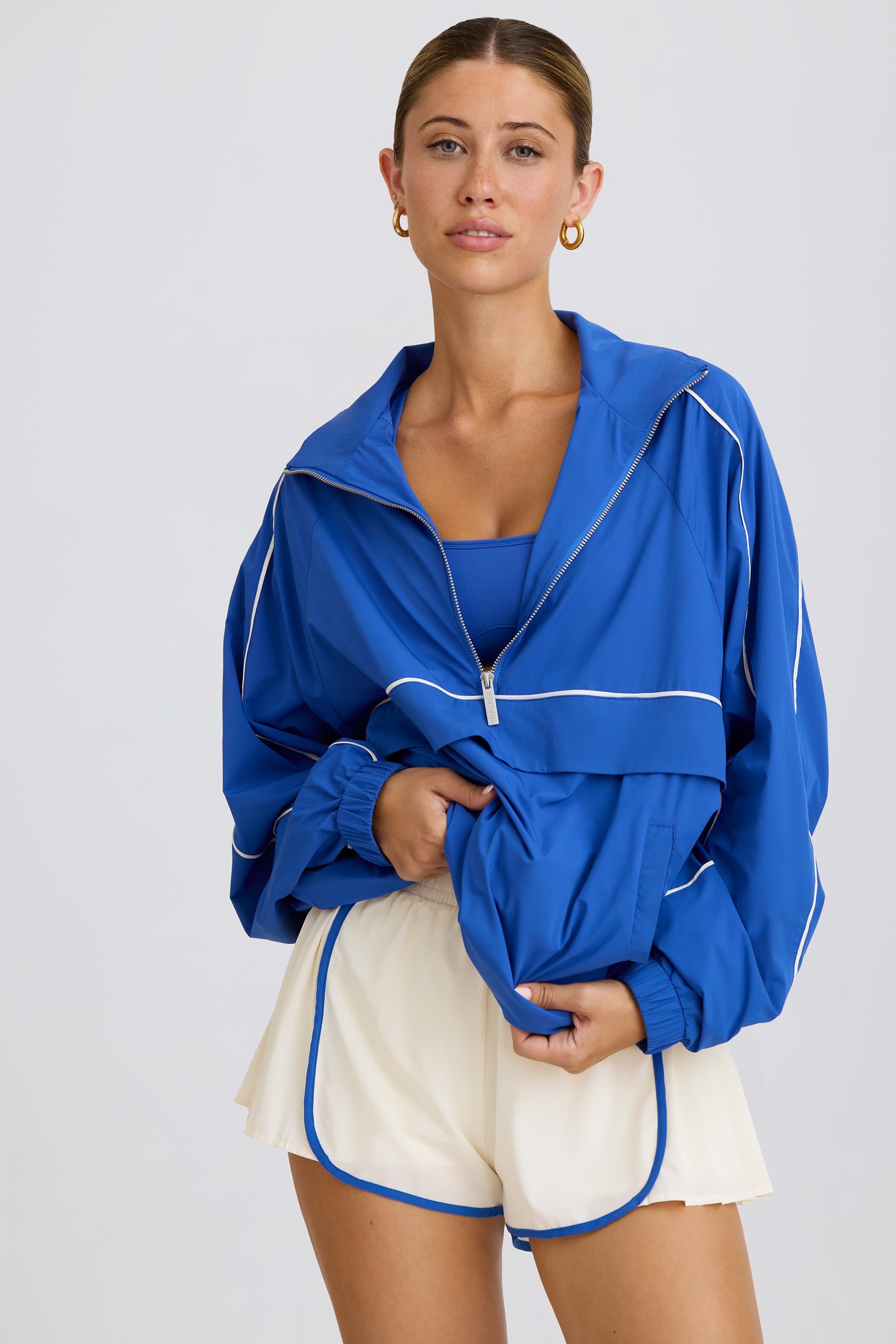 Bo+Tee Track veste survêtement bleue cobalt oversize