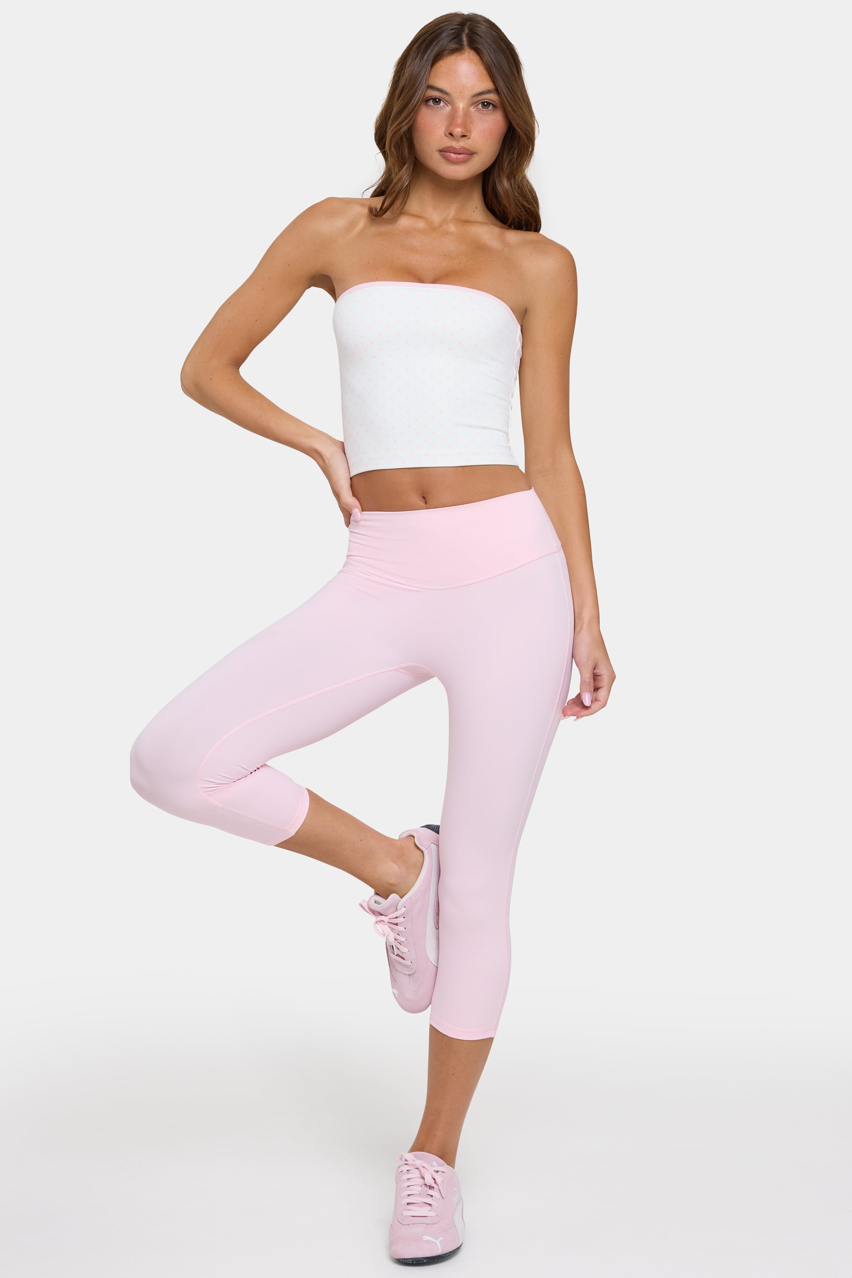 Oh Polly Bo+Tee Soft Active legging capri sorbet stretch