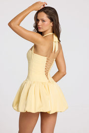 Oh Polly Ludmila 8381 micro mini robe corset jaune