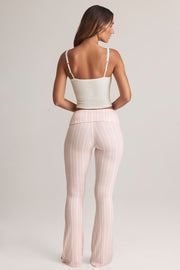 Oh Polly Bebe pantalon évasé rayé modal taille mi-haute