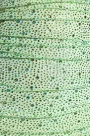 Oh Polly Marilla 9738 robe mini verte strass drapée