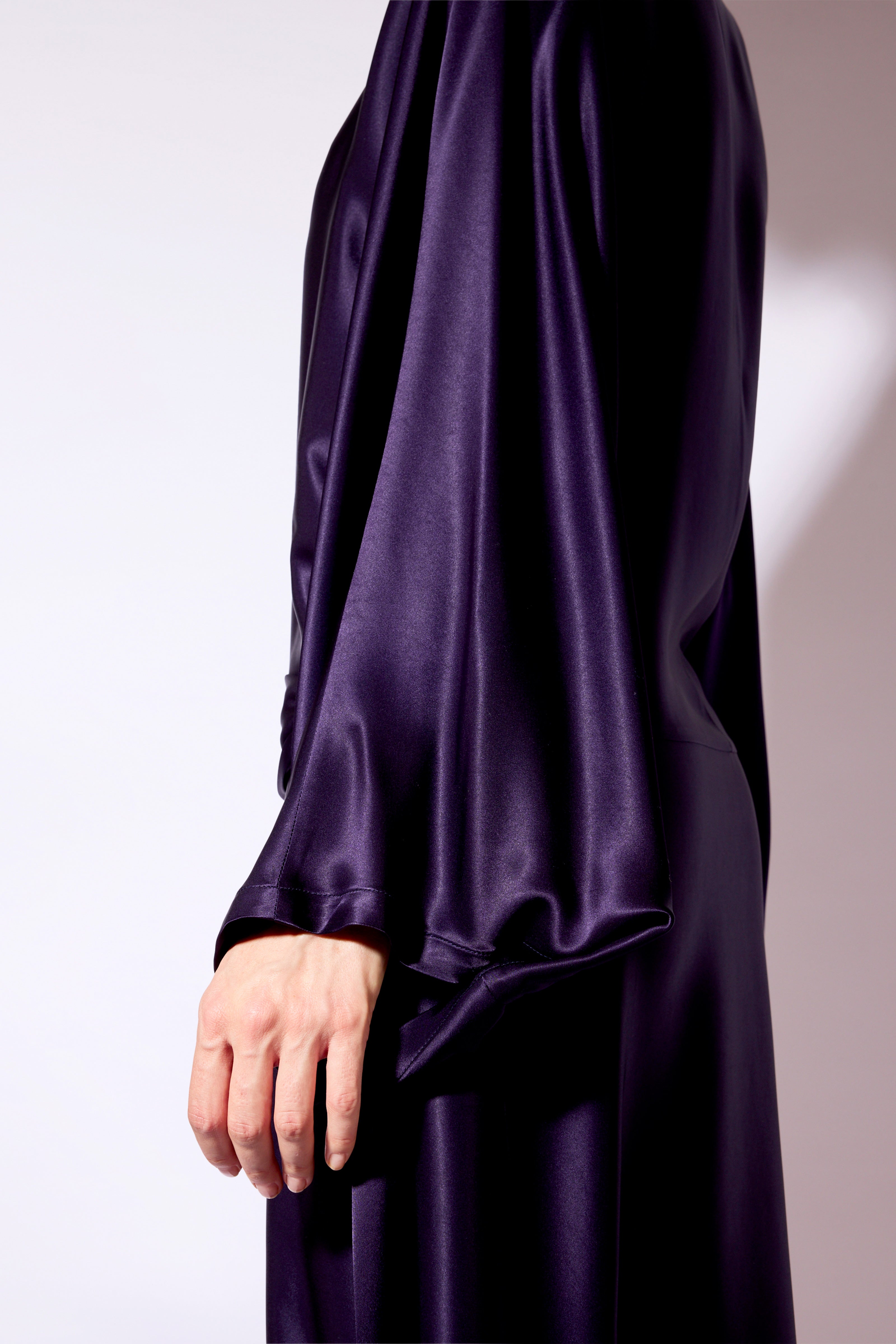 Liviana Conti Artemide robe midi satin myrtille 42