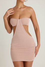 Oh Polly Lilia robe mini bandeau peche découpes