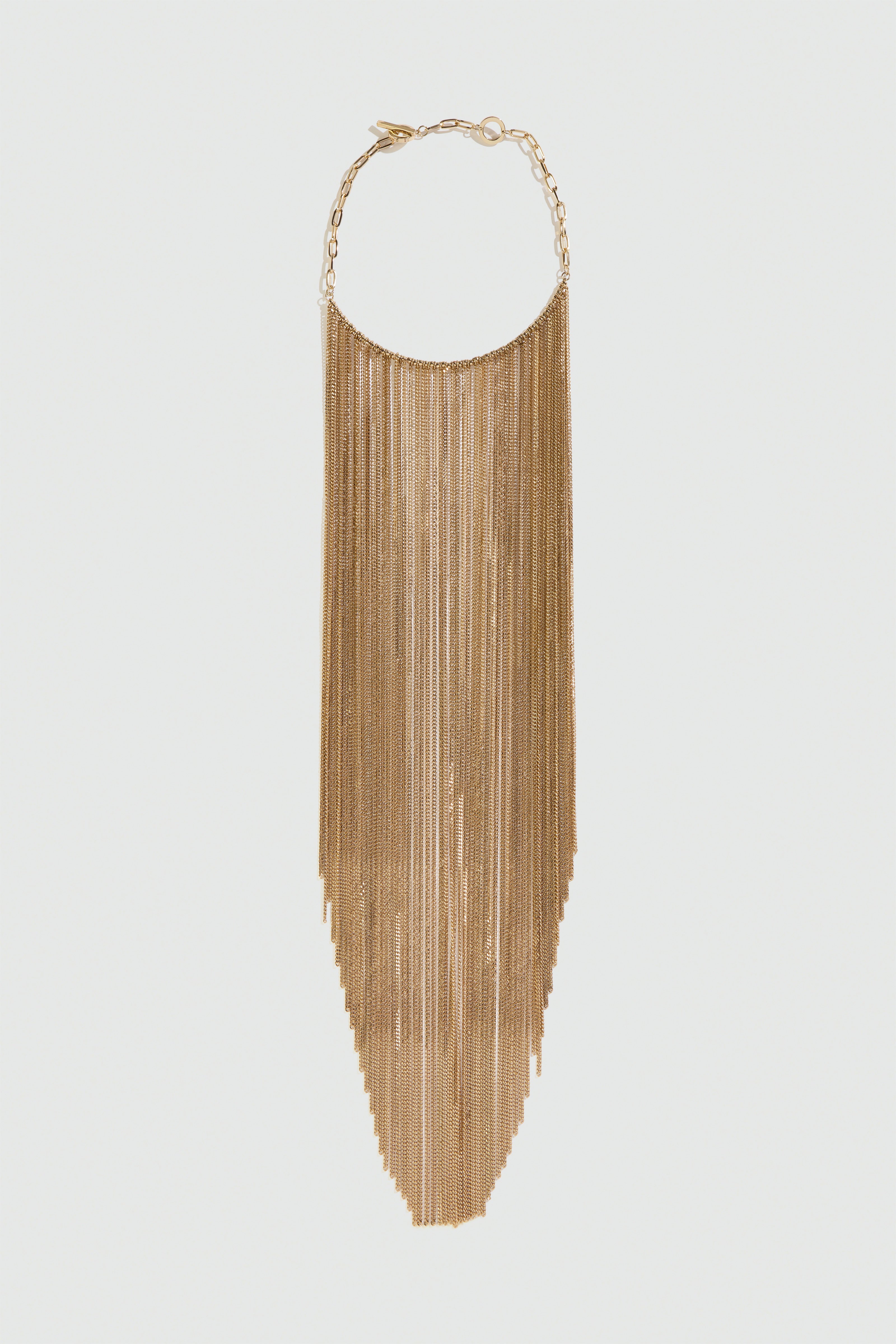 Liviana Conti Nashira collier maxi frange métal Oro