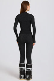 Oh Polly legging thermique léopard noir taille haute