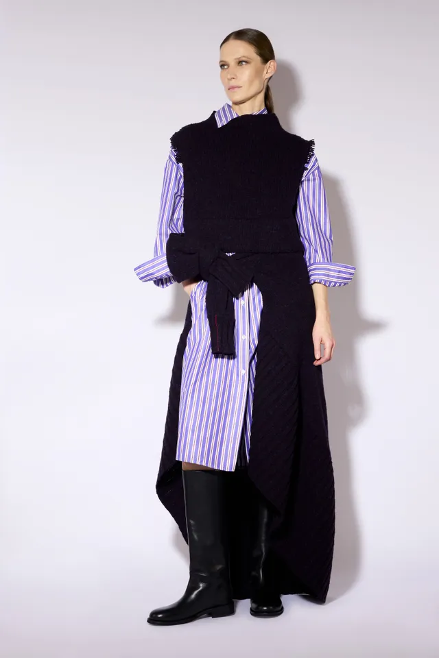 Liviana Conti Raisa gilet maille violet bleu XS-XL