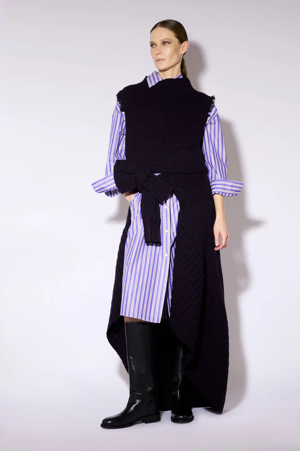 Liviana Conti Raisa gilet maille violet bleu XS-XL