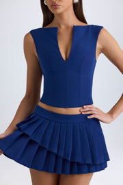 Oh Polly Kadie 12399 crop top bleu marine col bateau