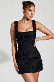 Oh Polly Posy 8329 robe corset noire fleurs