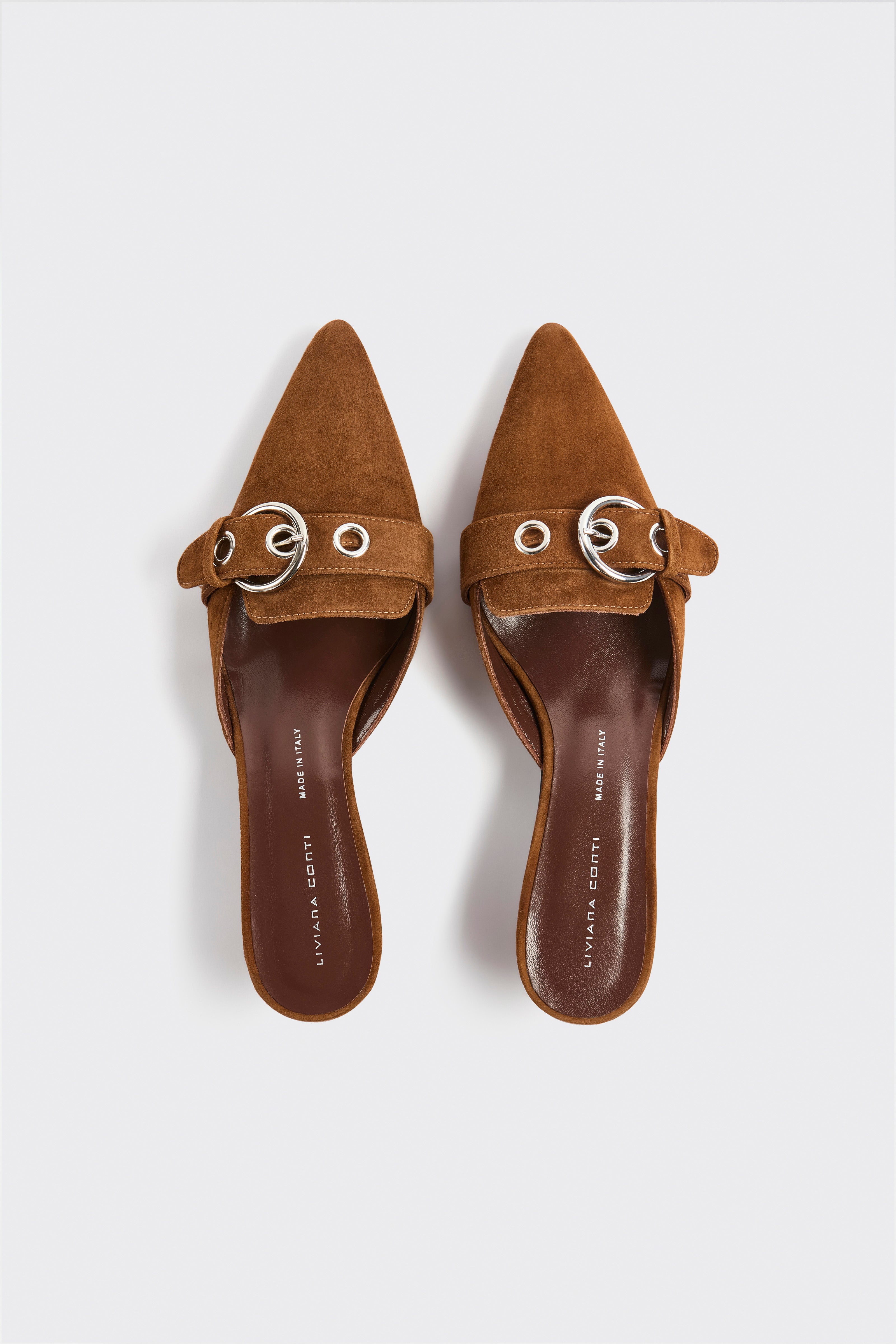 Liviana Conti Jude mules daim brandy talon 4 cm