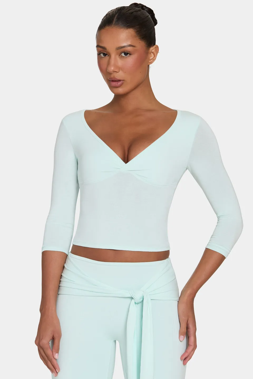 Oh Polly ButterCloud Top manches 3/4 peppermint stretch