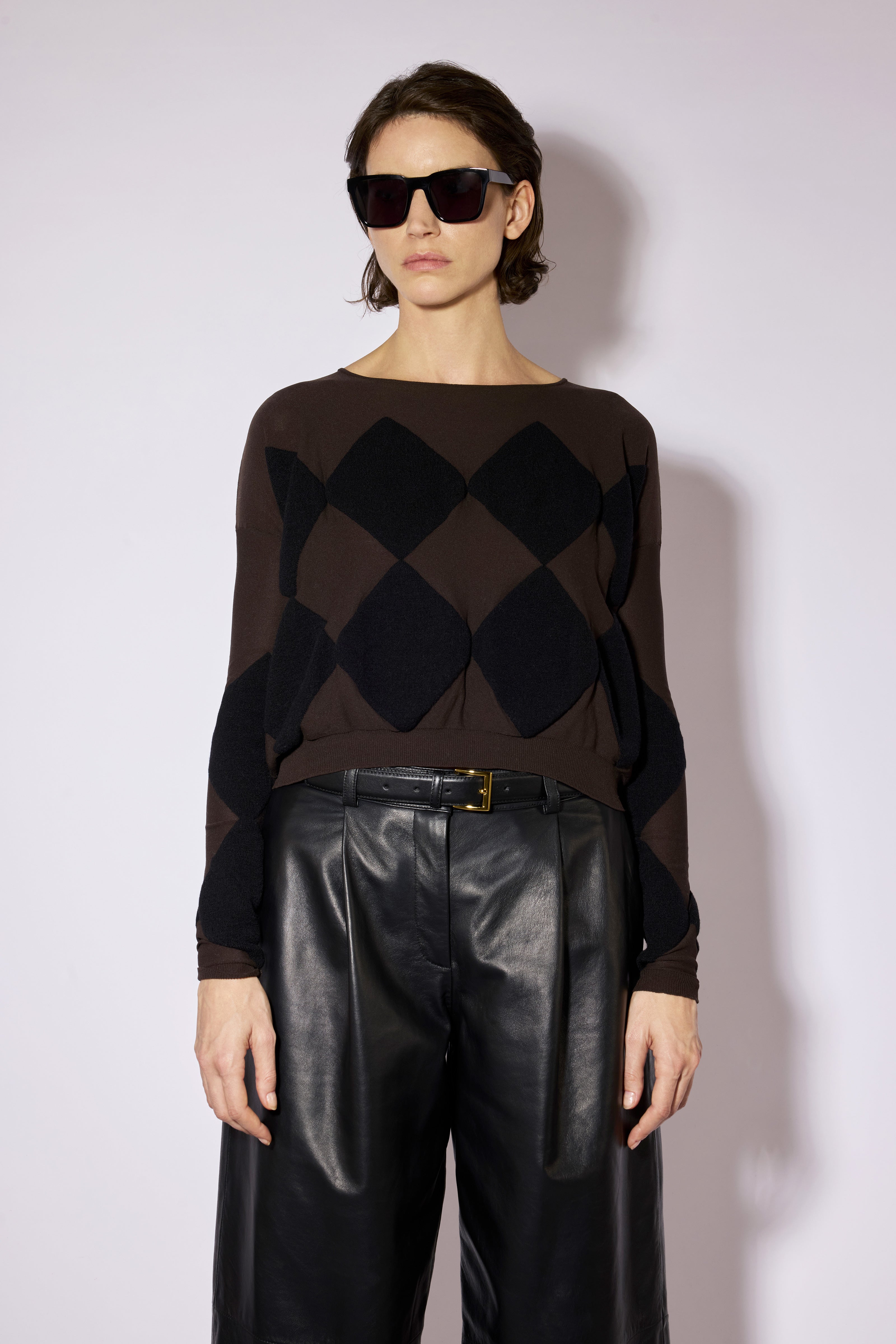 Liviana Conti Maglieria Maglia Hedy pull noir losanges