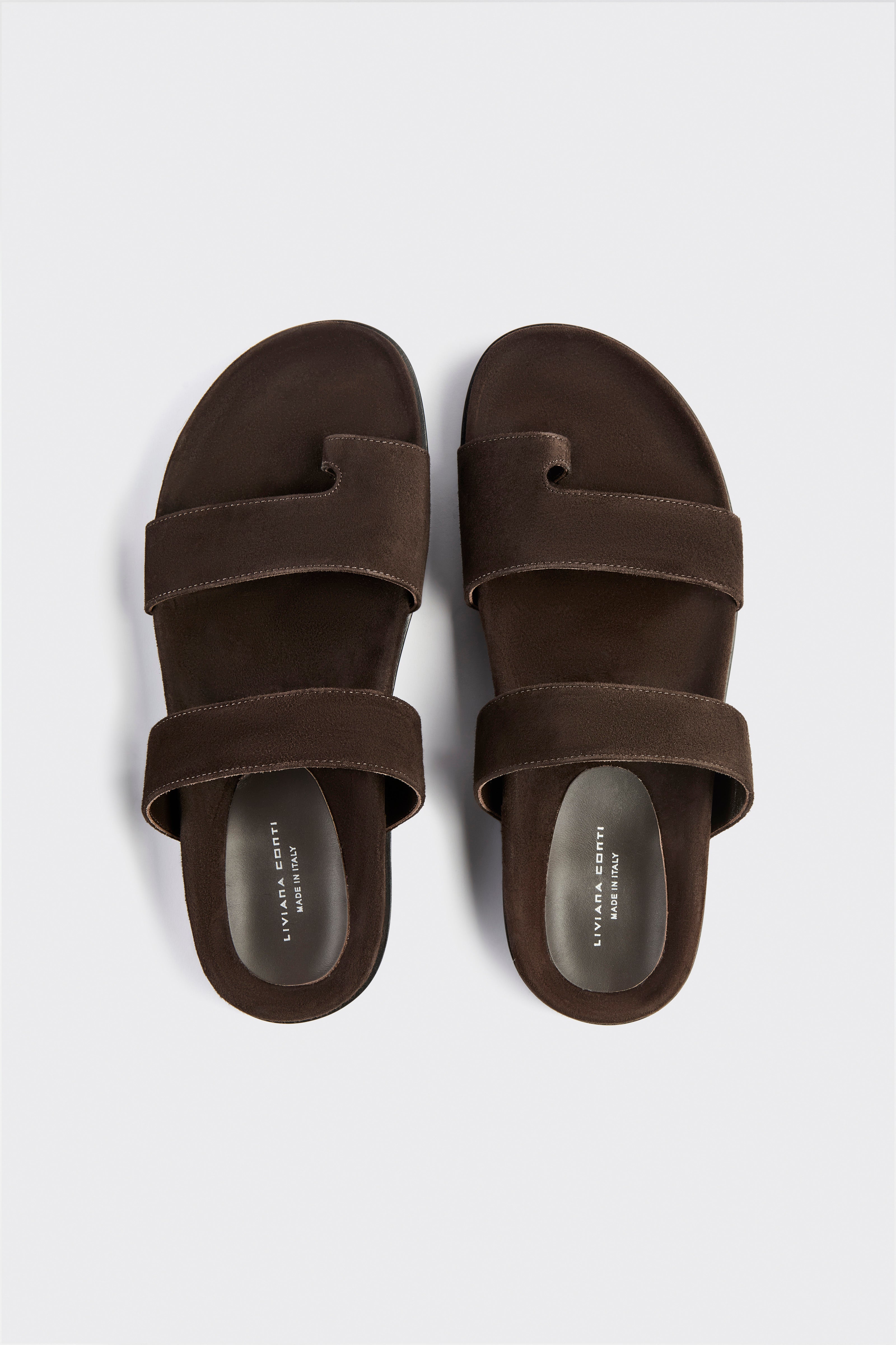Liviana Conti Maggie mules plates Brandy daim