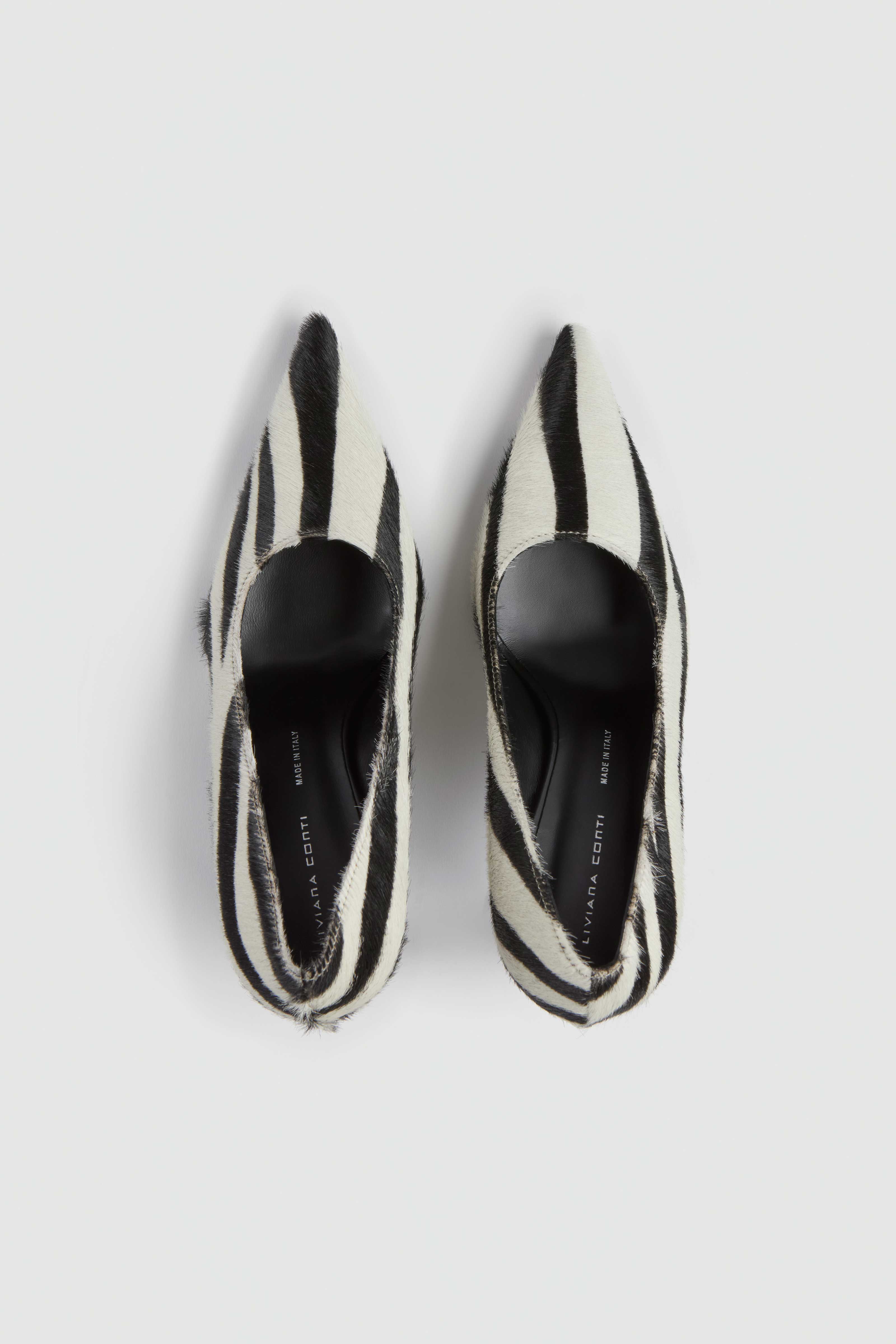 Liviana Conti Dalila escarpins Zebra Panna/Nero 36 talon 80