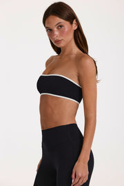 Oh Polly Bo+Tee brassière bandeau sport noir Soft Active
