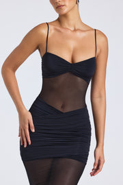 Oh Polly Dresses Alviva 9726 robe noire mesh sweetheart