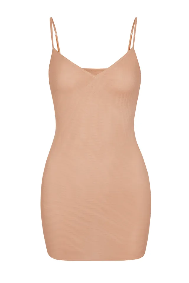 Oh Polly Robe nuisette mini slip V pêche mesh réglable