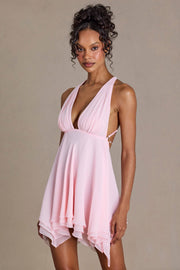 Oh Polly Dresses 15979 robe mini chiffon Blossom dos ouvert