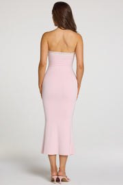 Oh Polly Winslet Robe Bustier Rose Dentelle Midaxi