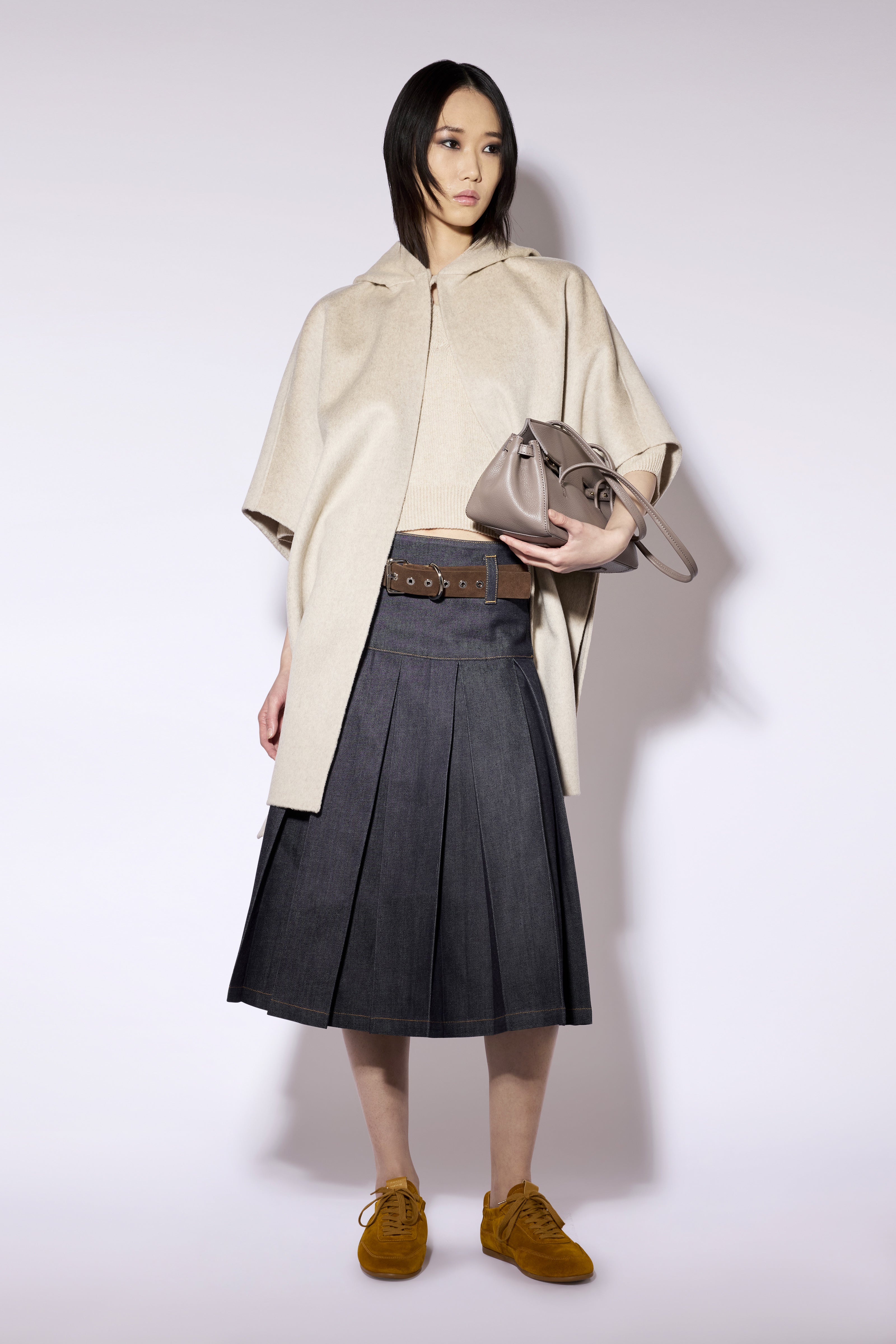 Liviana Conti Aida sac marron cuir grainé
