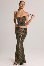 Oh Polly Avenley jupe maxi sirène léopard modal