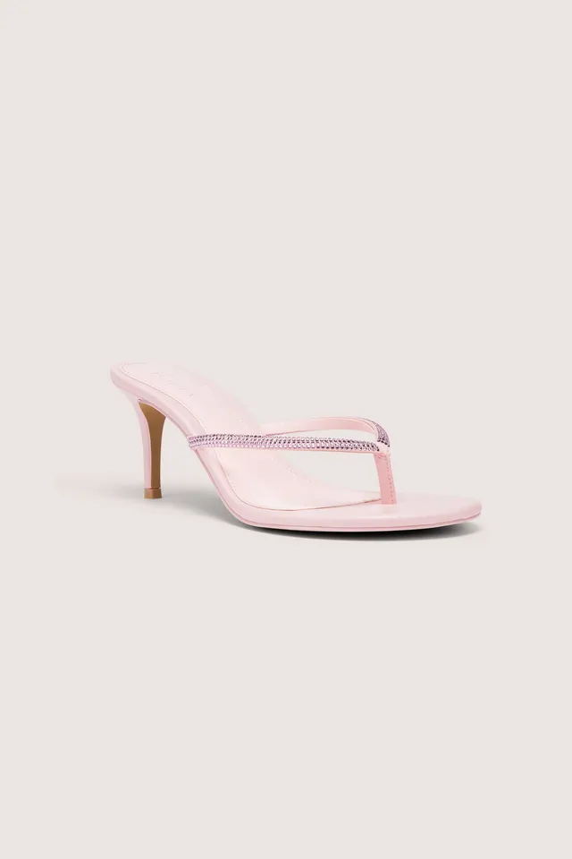 Oh Polly Coco Sandale Talon Rose Blush 8 cm strass
