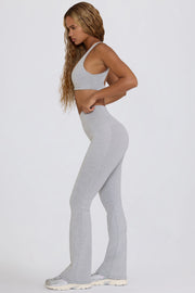 Oh Polly Bo+Tee Soft Active V-Waist Legging évasé gris