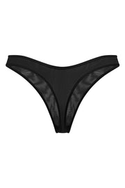Oh Polly Base Layers Soft Mesh Thong string noir mesh