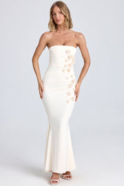 Oh Polly Aveline robe maxi ivoire fleurs sirène