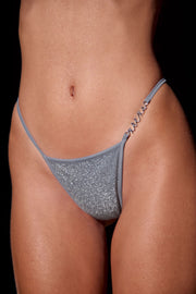 Oh Polly Sakuri NS0233 haut de bikini triangle bleu lurex