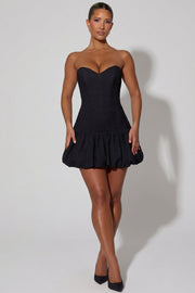 Oh Polly Lavinia robe corset noire jupe boule bustier
