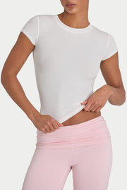 Oh Polly ButterCloud T-Shirt t-shirt Coconut coupe moulante