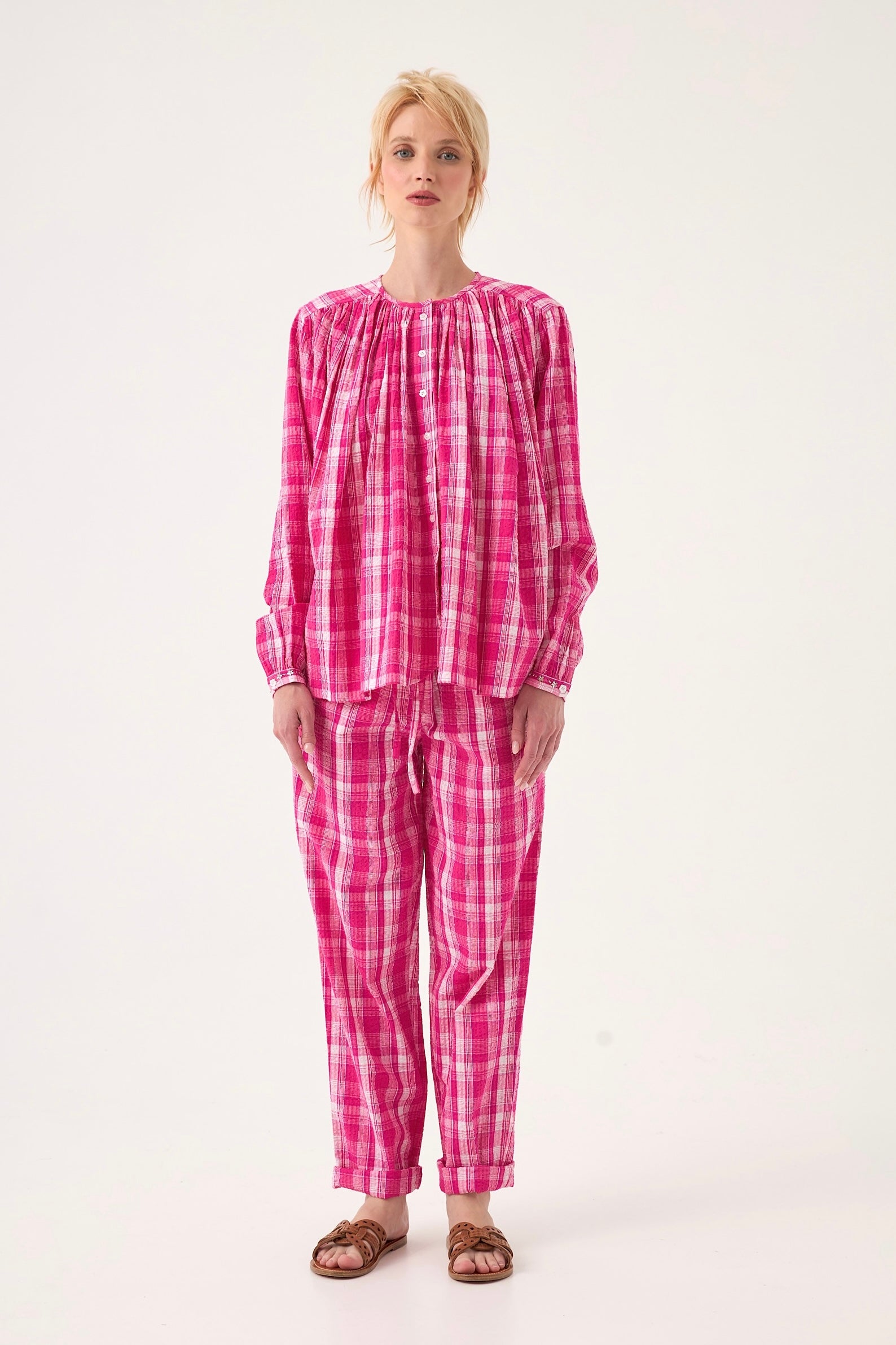 Chicosoleil HARMONY chemise coton Candy Check carreaux