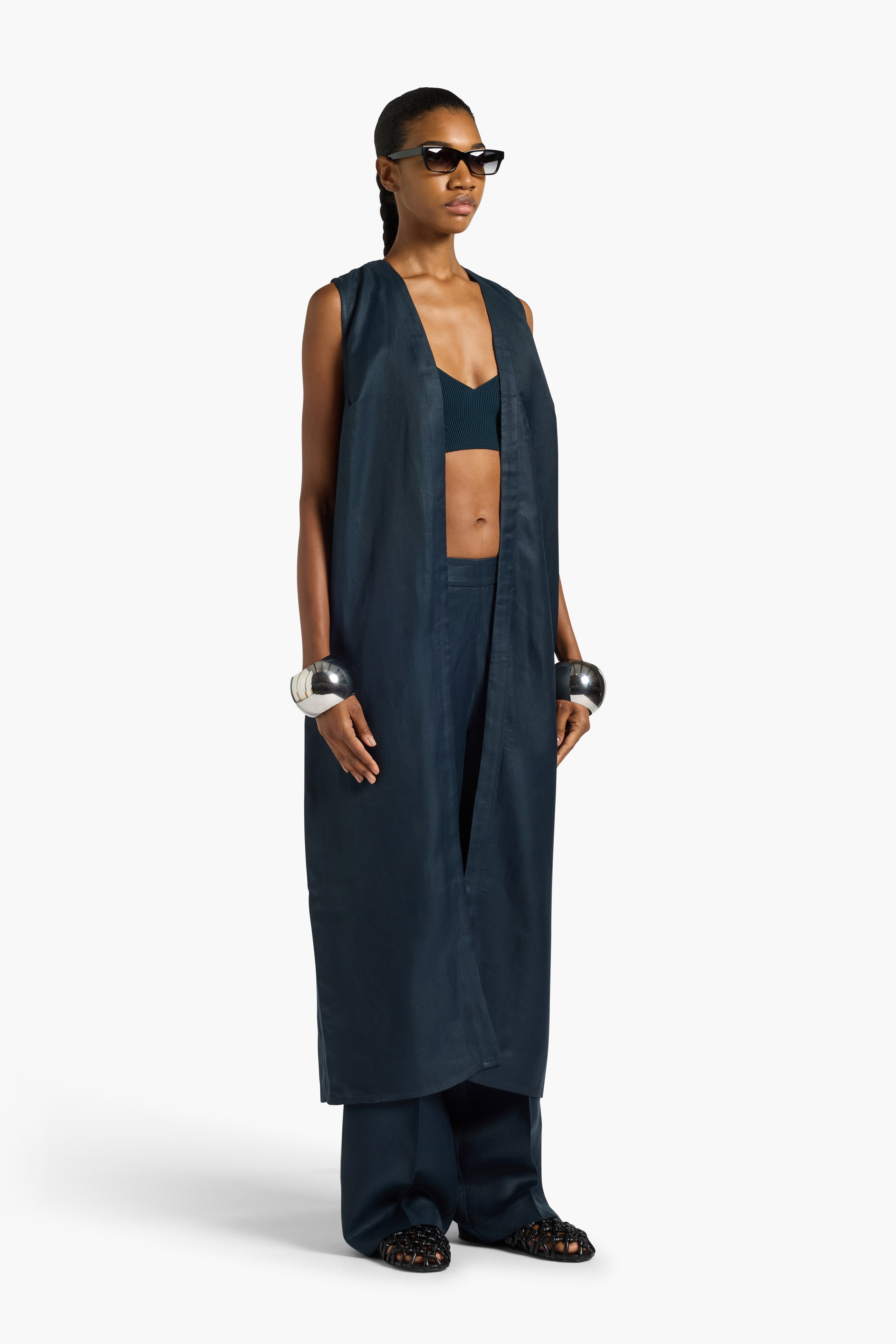 Liviana Conti Cesira pantalon droit viscose lin 38