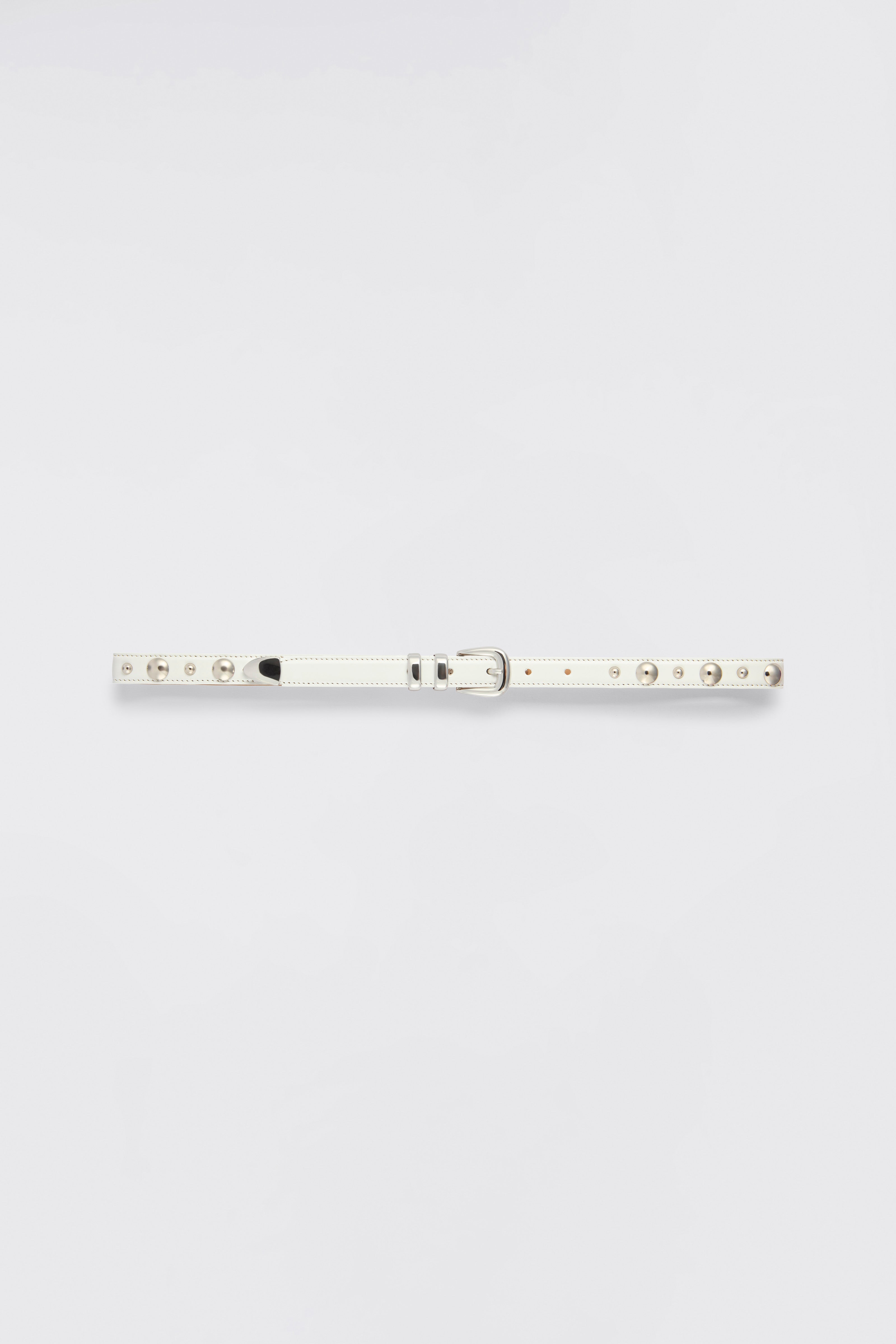 Liviana Conti Karen Ceinture Blanche Vegan 2cm Cloutée Taille 75-95