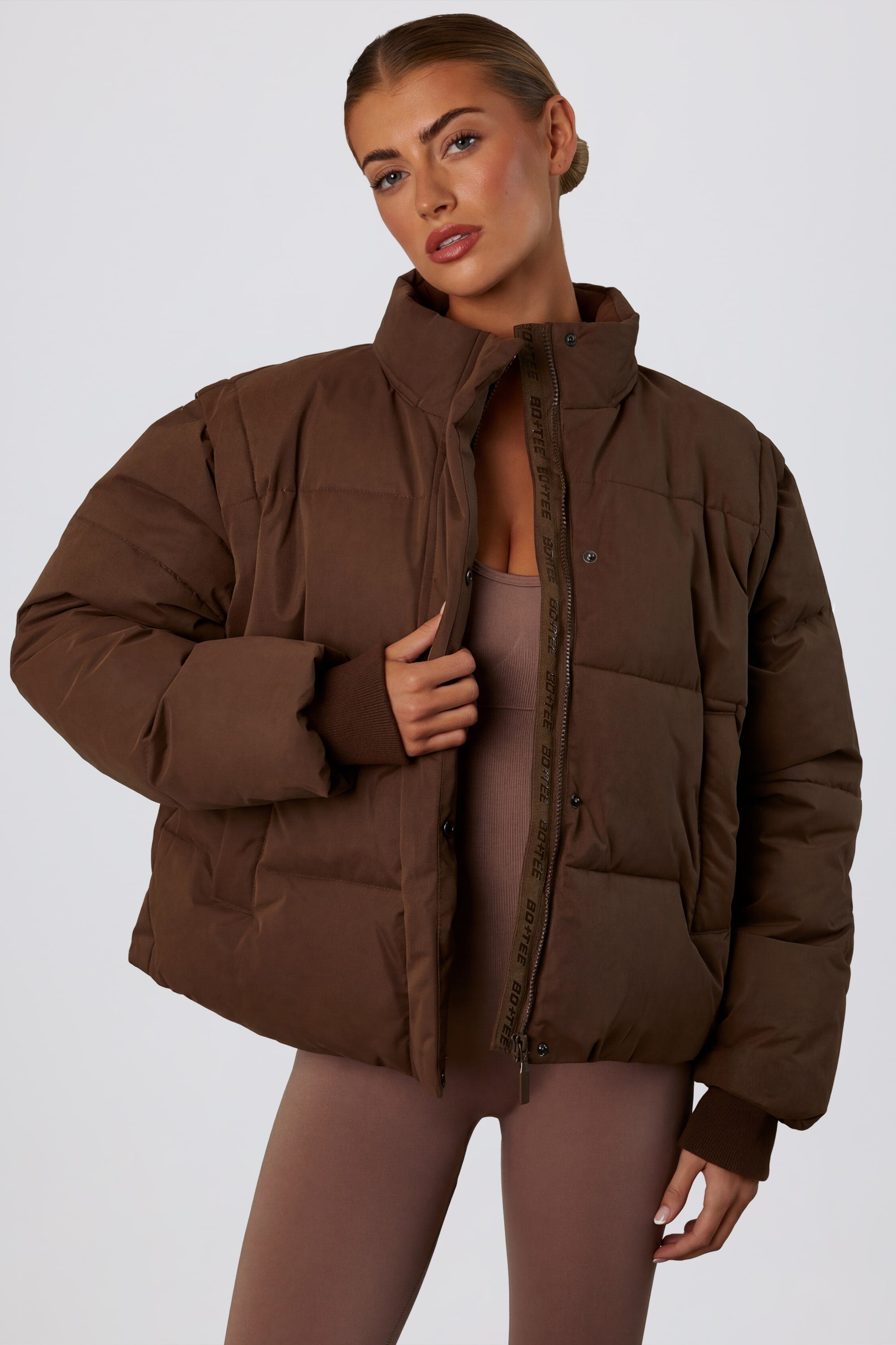 Oh Polly Essential BT0786 doudoune courte marron