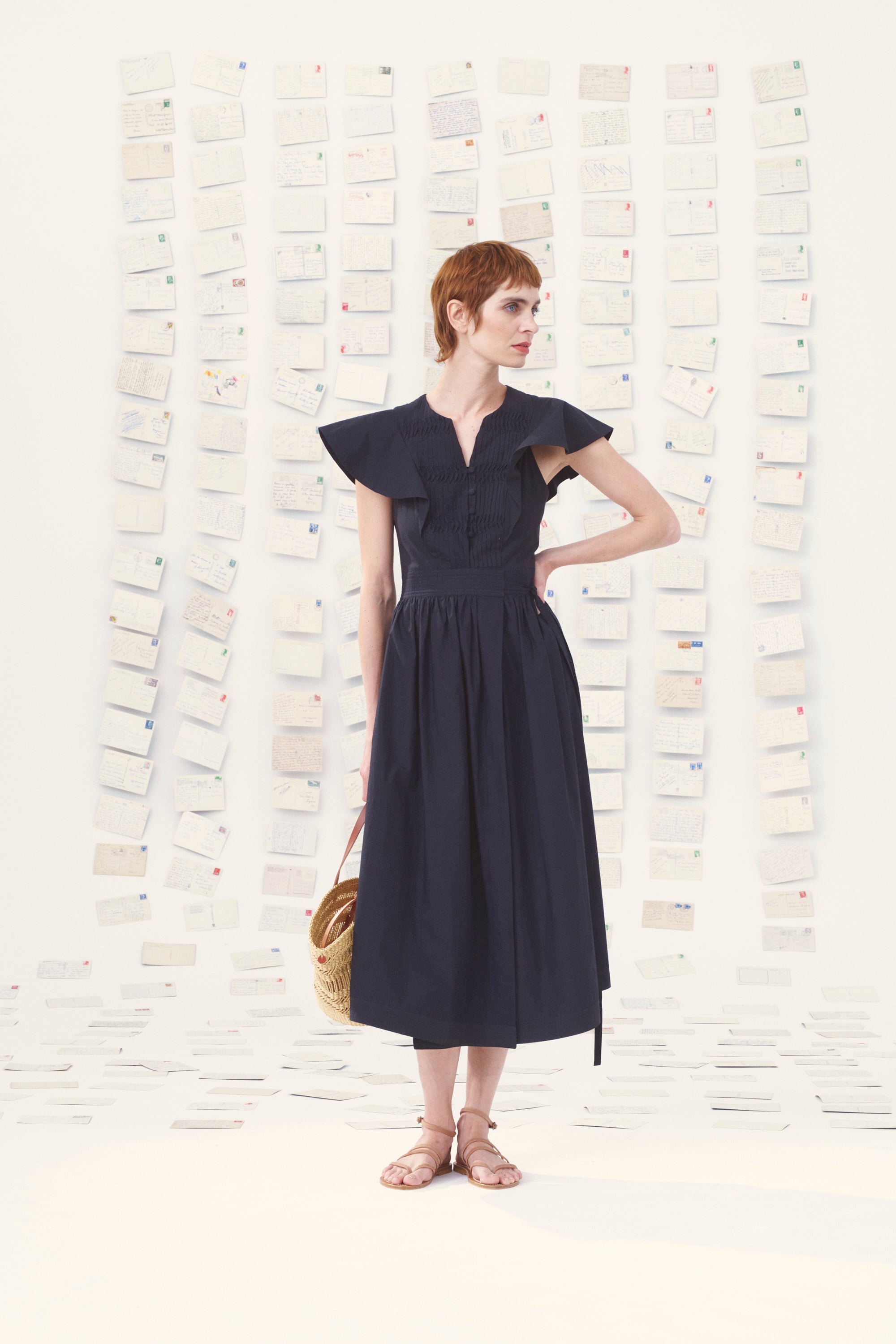 Mii en carte postale Robe Lea Les Unis robe popeline volants