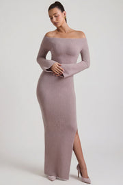 Oh Polly 12475 Terneigh robe maxi maille taupe