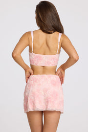 Oh Polly Embellished Ranya Brassière Rose Fleurs Perlées