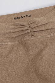 Oh Polly BT2233 Legging Mocha Marl Mi-Taille Foncé